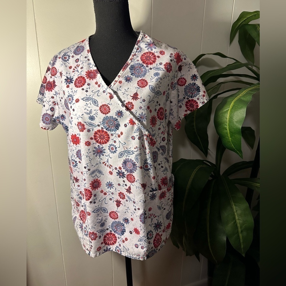 Absolute Floral Scrub Top, Women’s Size Small - Picture 2 of 10
